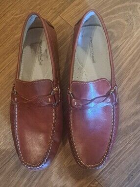 Brazilian Cognac Brown Leather MIKEKENOS Loafer Driving Shoes SZ 10
